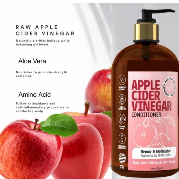 Lovery Apple Cider Vinegar Shampoo and Conditioner Gift Set (1)